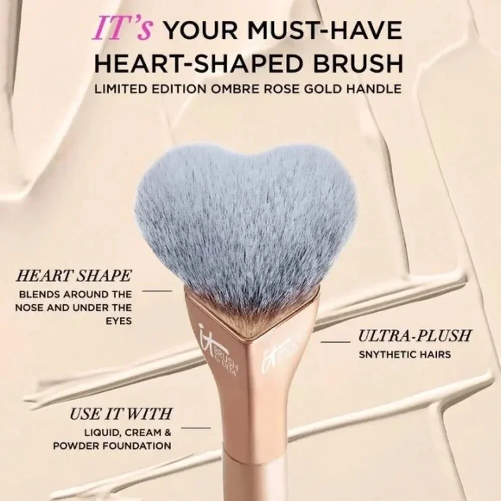 IT Cosmetics Love is the Foundation Brush Limited Edition Ombré Rose Gold